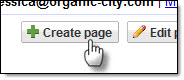 Create Page button