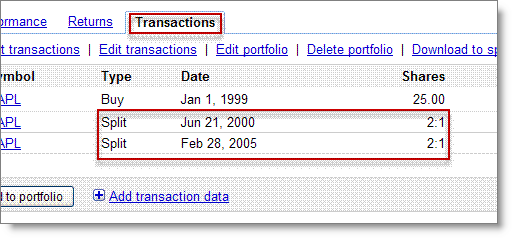 google 1999. Google Finance automatically