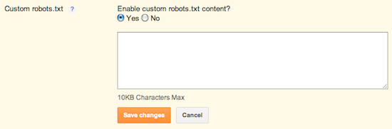 Custom robot.txt for Blogger