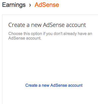 Sign up for AdSense