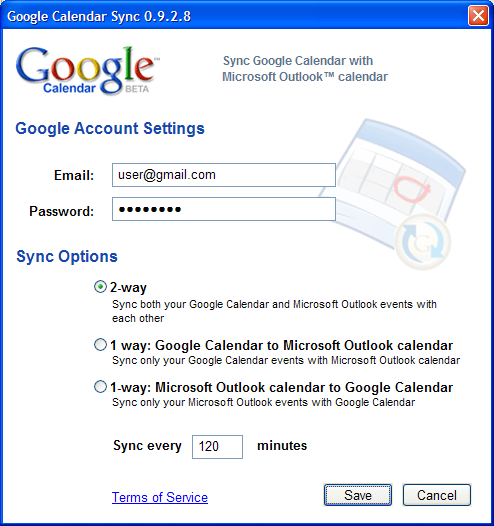 google calendar sync