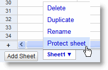 sheet protection