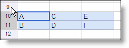 transpose cells