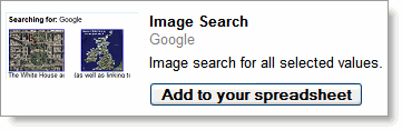 Add Image Search Gadget button