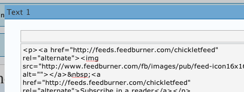 Paste code from FeedBurner into WordPress Widget