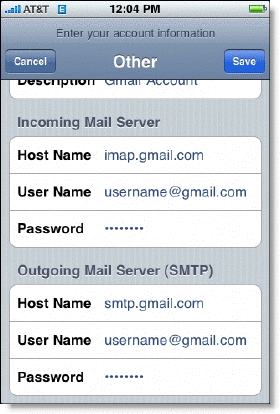 Logicmail Gmail Setup