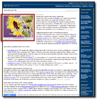 Example ad at the top