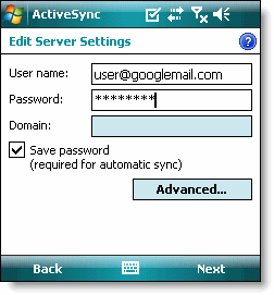 Google sync windows mobile mail