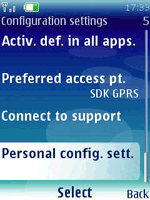 Personal config. settings
