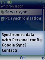 Synchronise selected data