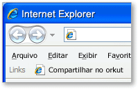 Botão no Internet Explorer