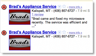 duplicate business in search result