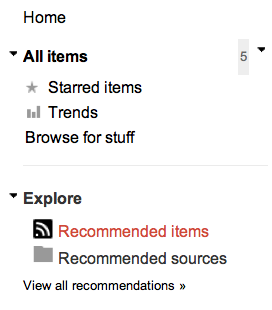Recommended items