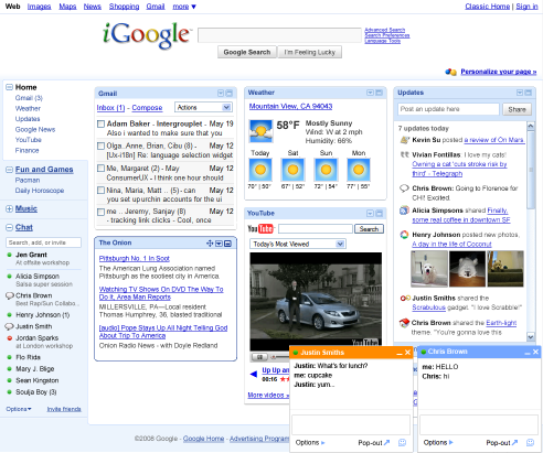 Chat on iGoogle
