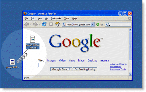 barre d'outils google installée mais ne montrant pas