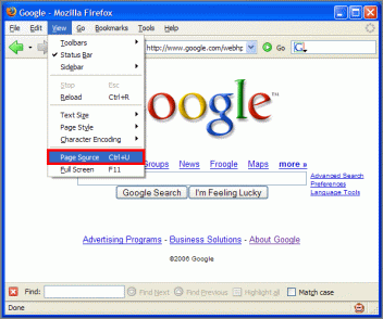 Lihat Sumber di Firefox