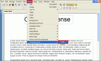 Insert HTML