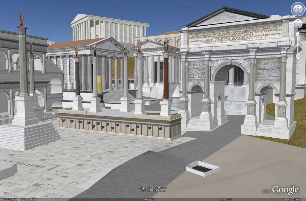 Map Of Ancient Rome With Labels. Ancient Rome 3D with Google
