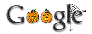 Google Doodle Halloween 2000 by guest illustrator Lorie Loeb