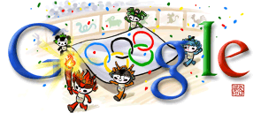 Google Doodle Peking 2008: Zahajovací ceremoniál