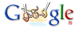 Google Doodle Peking 2008: Gymnastika: Kruhy