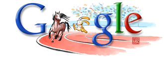 Google Doodle Peking 2008: Atletika