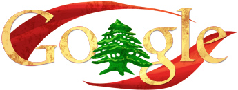 Google Doodle Lebanon Independence Day 2010