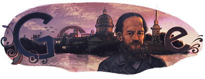 Google Doodle Fyodor Dostoevsky's 190th Birthday