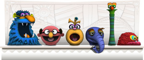 Google Doodle Jim Henson's 75th Birthday
