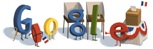 Google Doodle France Elections 2012