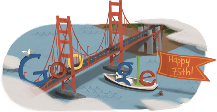 Google Doodle 75th Anniversary of the Golden Gate Bridge