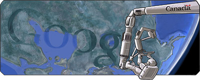 Google Doodle Anniversary of the 1st use of the Canadarm in space