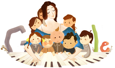 Google Doodle Clara Schumann's 193rd Birthday