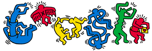 Google Doodle Keith Haring's 54th Birthday