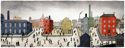 Google Doodle L.S. Lowry's 125th Birthday