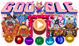 Google game lucky the cat