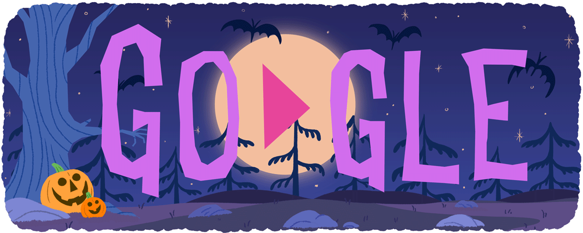 Halloween Cat Game // Google Homepage (Google Doodle) 