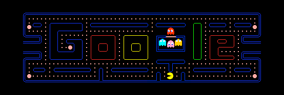 Google Logo - Pacman game