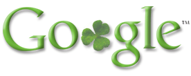 Green Google Logo with Four-Leaf Clover
