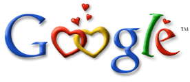발렌타인 기념 구글 로고