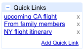 Use quick links to get anywhere in Gmail with one click.  