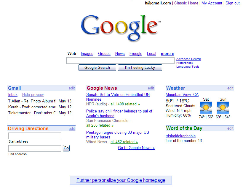 iGoogle, a More Profitable Google Homepage