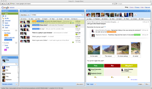 Google Wave screenshot