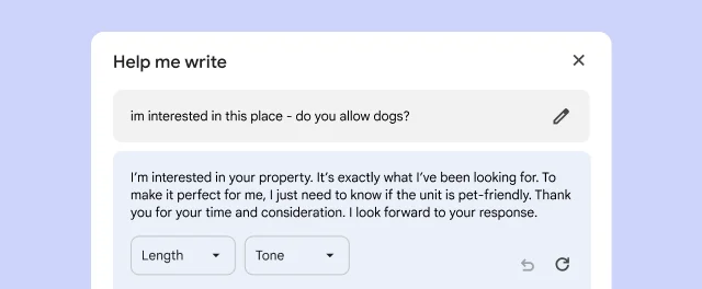 An image of a web form displays the suggestion of length and tone on the text provided by the user.