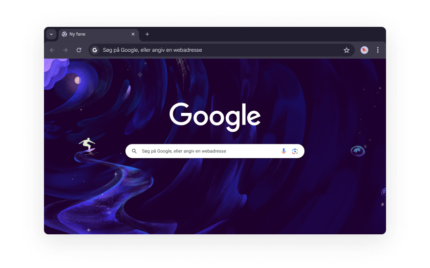 An abstract Chrome UI is surrounded by icons that represent categories for browser extensions. The icons represent Shopping, Entertainment, Tools, Art & Design, and Accessibility.