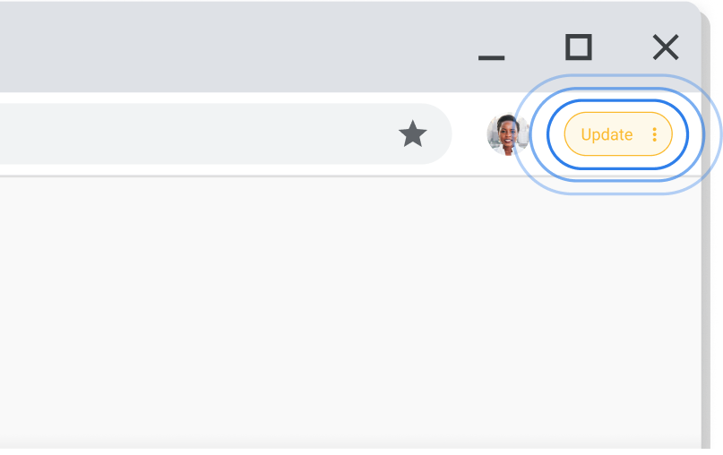 Chrome UI alerting that there's a pending update