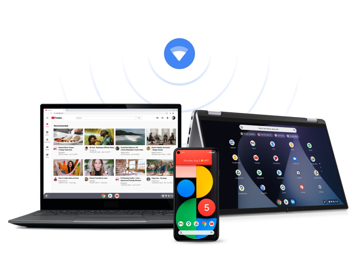 La communication entre smartphone et Chromebook