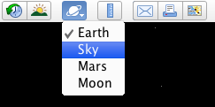 Sky in toolbar