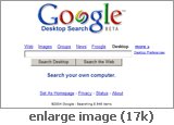 Google Desktop Search Home