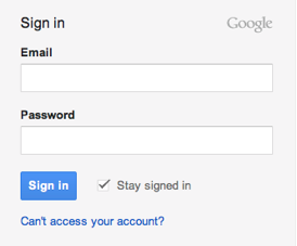 Google's new sign-in page